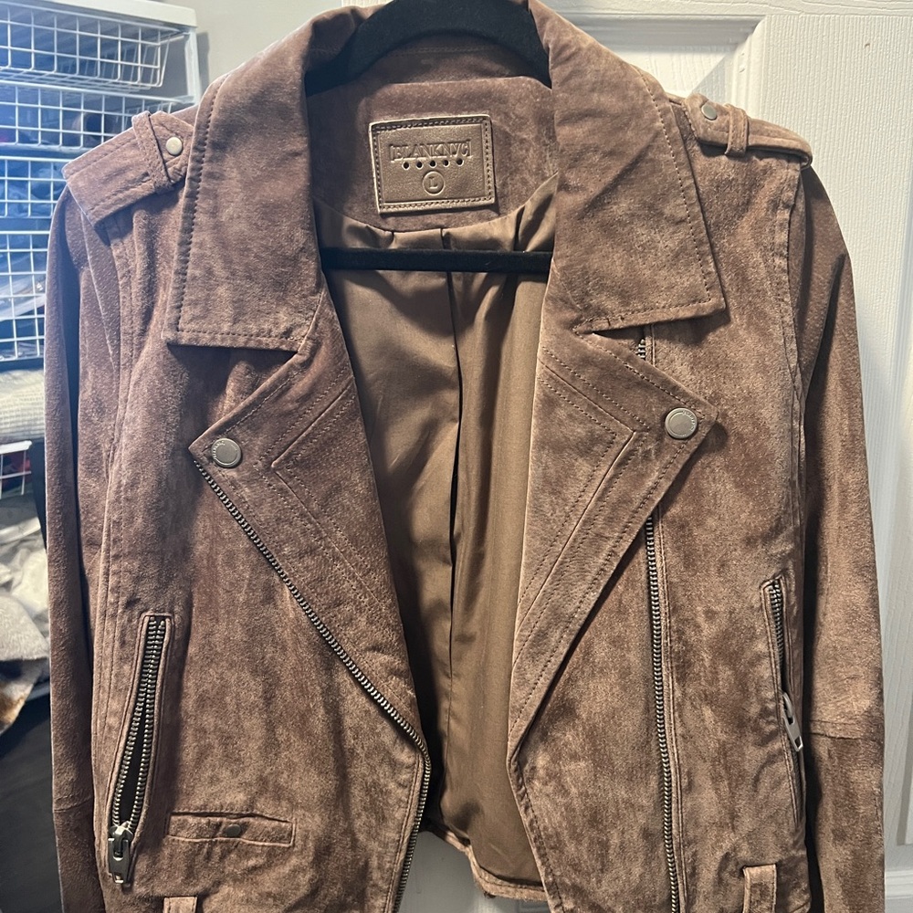 Blank NYC Chocolate Suede Jacket